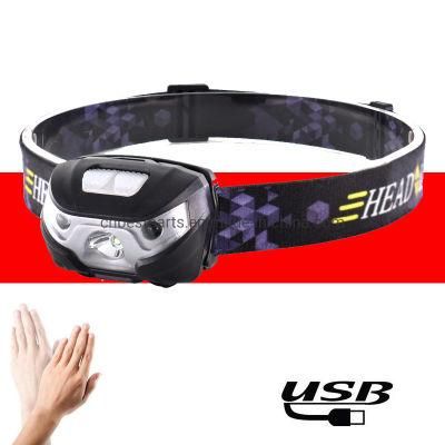 18650 Head Torch Rechargeable Flashlight LED USB Headlamp