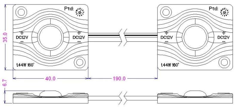 SMD3030 1.5W Backlight LED Module 160degree Lens LED Module