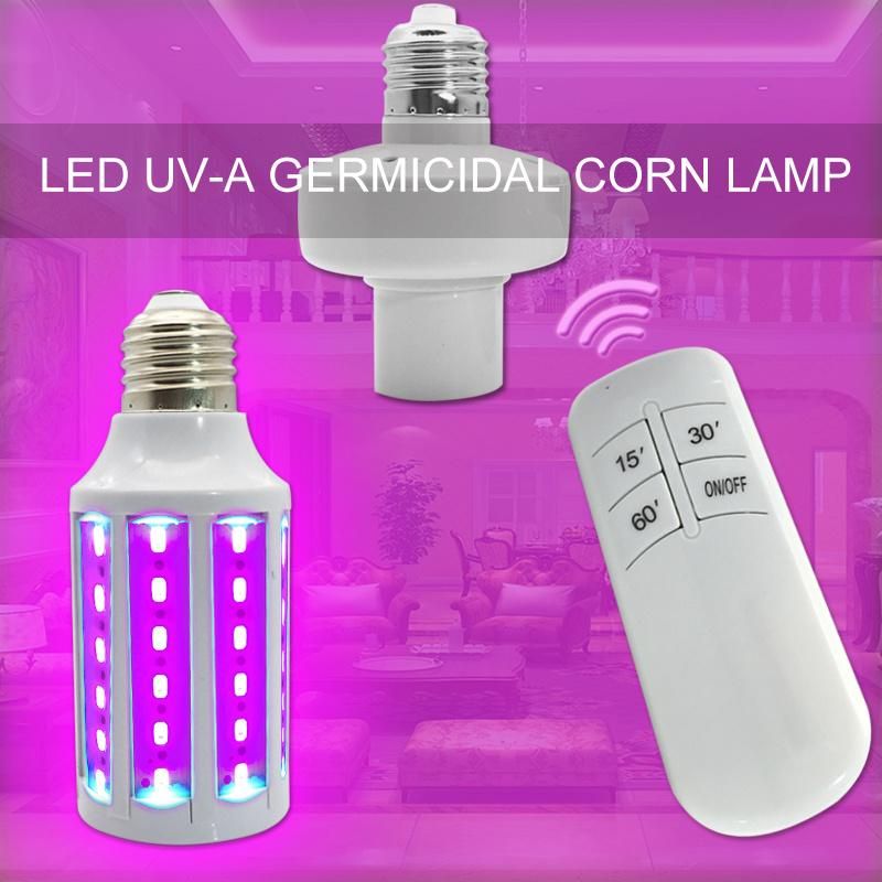 E27 Remote Control Lampholder UV LED Disinfection Lamp Corn Lamp