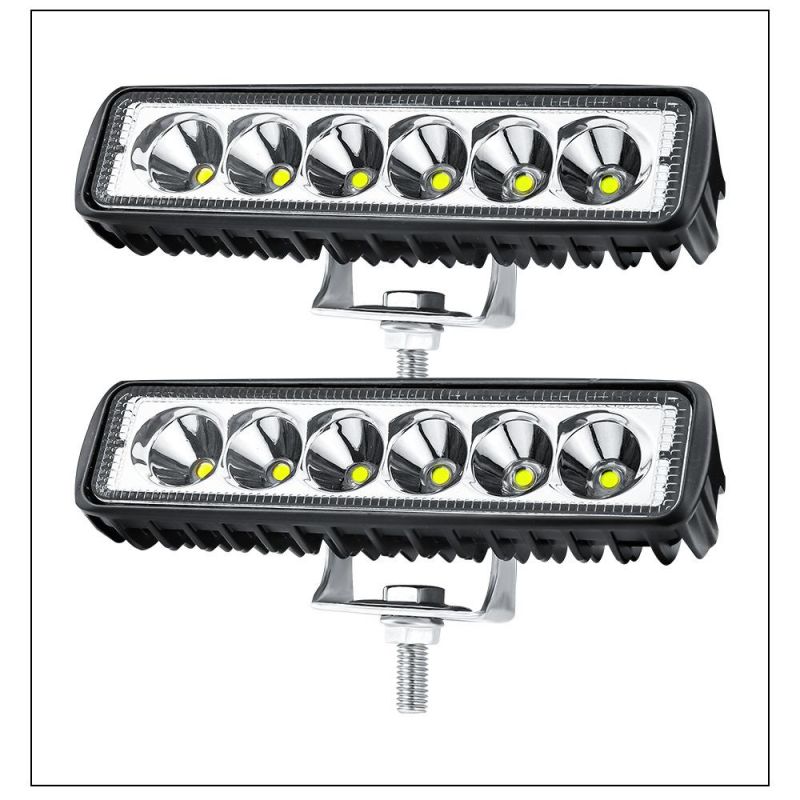 Dxz LED Work Light 18W 6inch Auto LED Spotlight Driving Light Single Row Fog Light Boat Light ATV Car Truck off Road