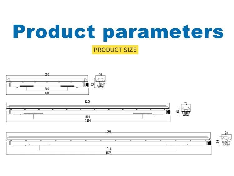 LED Tri-Proof Light Cheap New Model Parking Lot LED Light IP65 LED Lighting Fixture, LED Linear Light, LED Pendant Light for Warehouse