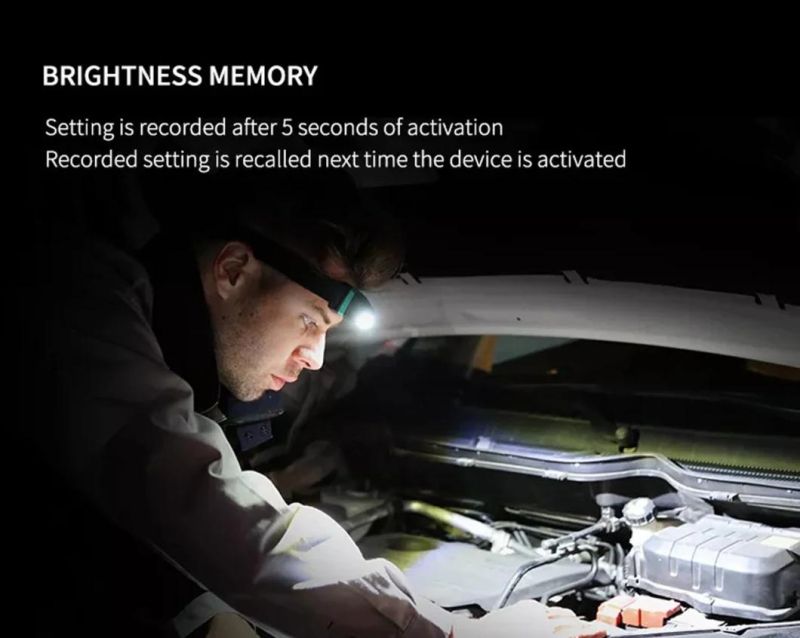USB Rechargeable Waterproof LED Dual Light Source Hiking Hiking Camping Head Lamp Outdoor Night Fishing Running Sensor Strong Bald Lamp