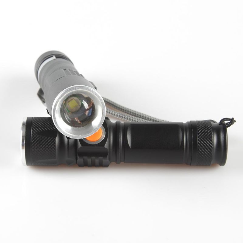 Yichen Zoomable and Rechargeable LED Flashlight with Pocket Clip