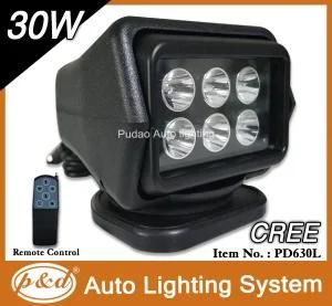 New Item! 5W/PCS*6PCS 30W Black LED Remote Search Light