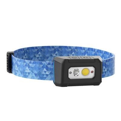 USB Rechargeable Long Range LED Sensing Headlight Mini Outdoor Headwear Night Ride Night Run Hiking Camping Light