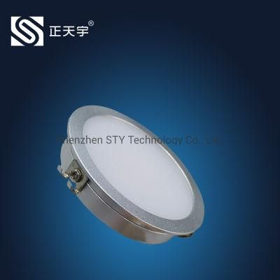 Ultra Bright 12V Recessed Mount LED Under Cabinet Puck Light for Wardrobe Closet Showcase Cupboard and Counter