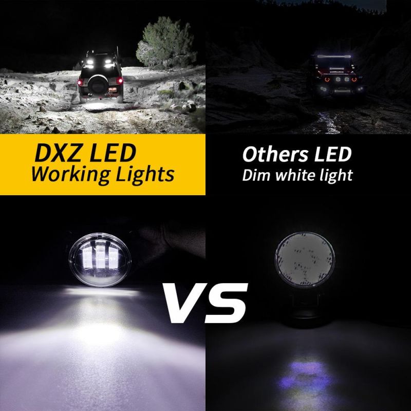 Dxz 4" Inch LED Fog Lights White CREE LED Chip Fog Lamp for Jeep Wrangler Unlimited Jl Driving Fog Lamp