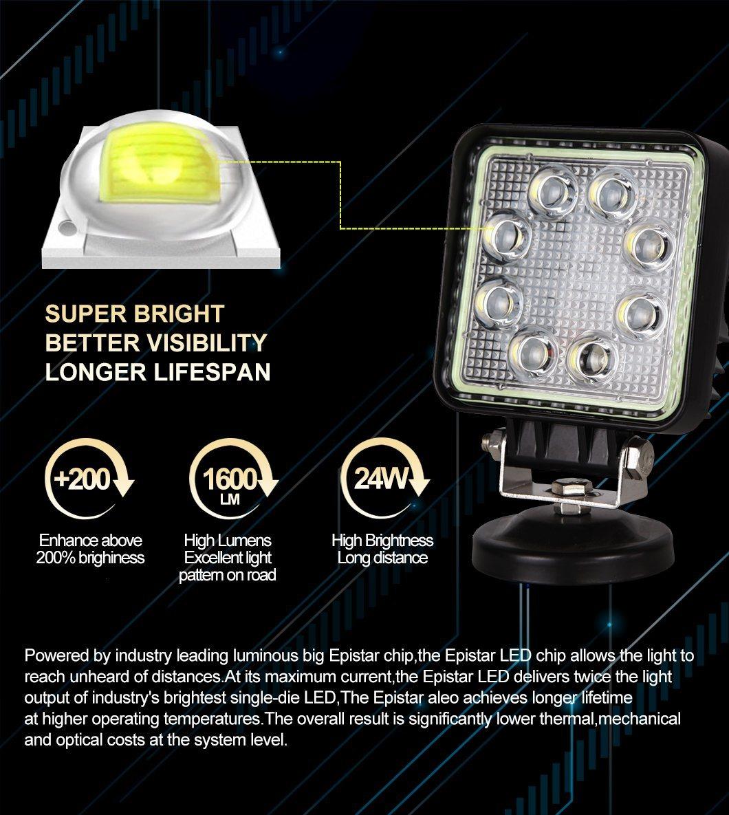 Automotive Lighting System LED Working Light 24W 3200 Lumen Super Bright Car LED Headlamp