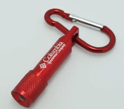 Mini Small LED Flashlight Clip Key Chain Carabiner Multiple Colors