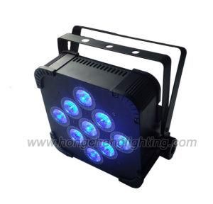 Wireless 9X10W 4 in 1battery Powered Flat LED PAR Can