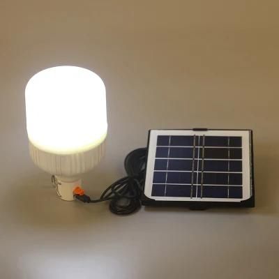 30W 60W 80W 100W LED Emergency Light Bulb Rechargeable by USD &amp; Solar Panel