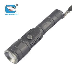 USB Charge Directly High Light LED Flashlight Zoom Torch