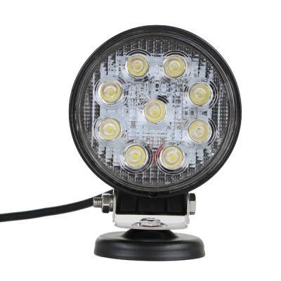 27W Truck Trailer Tractor Light Round LED Car Working Work Lights