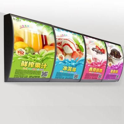 Aluminum Curved Light Box Advertising Double Side LED Menu Board