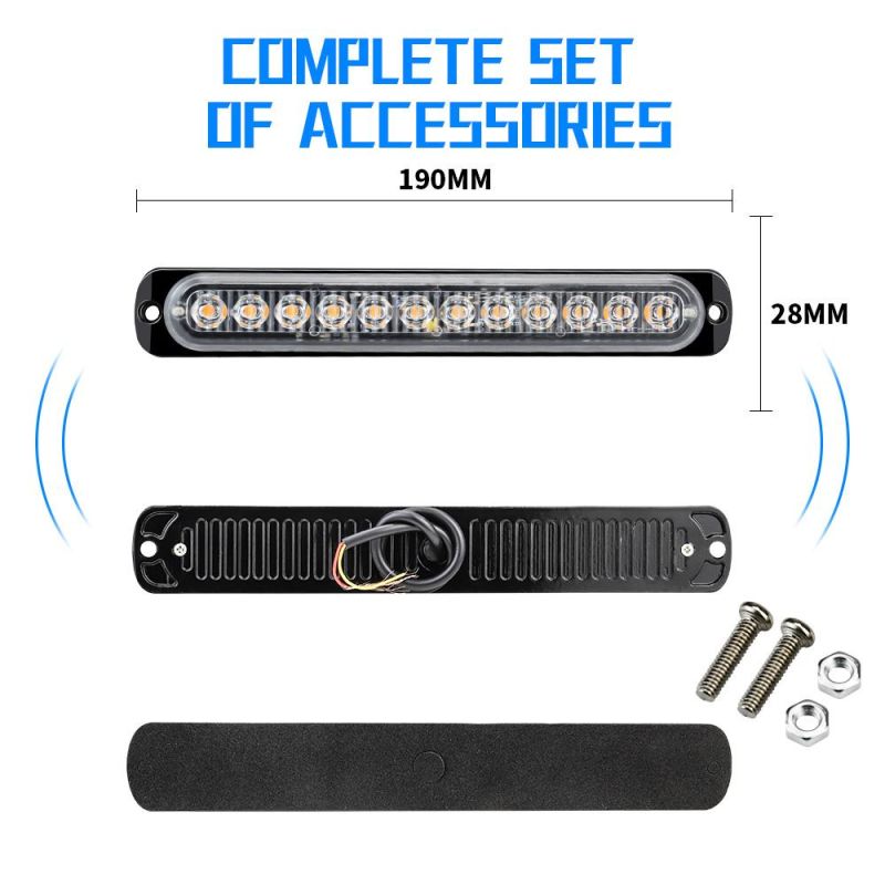 Dxz Auto Lights Accessories Lighting 12V-24V 12LED 36W Car Motorcycle Truck Emergency Warning Flash LED Strobe Light