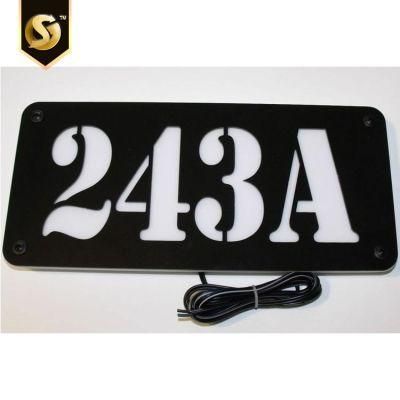 Acrylic Cut LED Room Number Sign