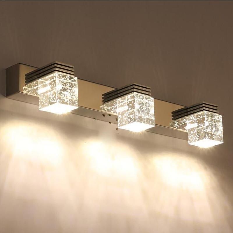 Nordic Modern LED Mirror Front Light Simple Bathroom Light K9 Crystal Light (WH-MR-16)