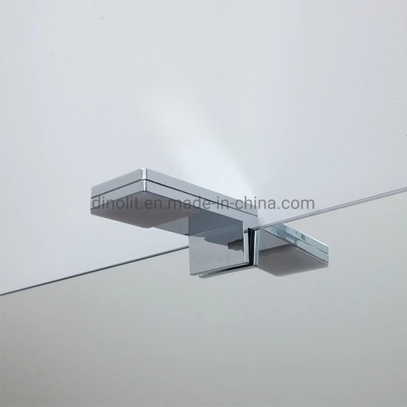 Small Bathroom LED Front Mirror Light for Cabinet or Furniture Chrome Plating 2 In1 Fixing Ways 4W 220V IP44