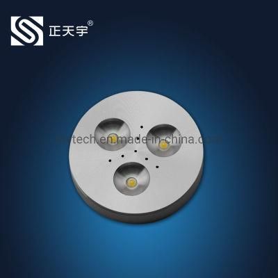 3W DC Powered Round Surface Mounted LED Cabinet/Wardrobe/Closet Down Lighting