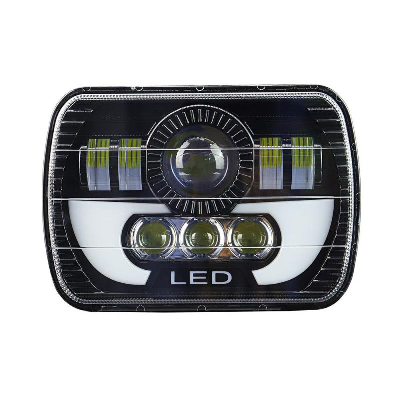 Dxz Lightech 45W High Low Beam LED 4X6 5inch LED Work Headlight for Jeep Truck H4 H3 Lamp