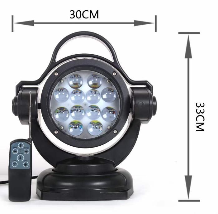 11 Inch LED Searchlight 60W 12000lm Headlightfinder Marine Martime Faros Auxiliare IP68 CREE LED 360 Degrees Rotation Remote Control 12V 24V LED Search Light