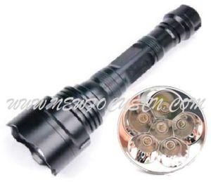 High Power 1600lumens 6*CREE Q5 LED Five Model Rechargeable LED Flashlight 2*18650 (YA6001)