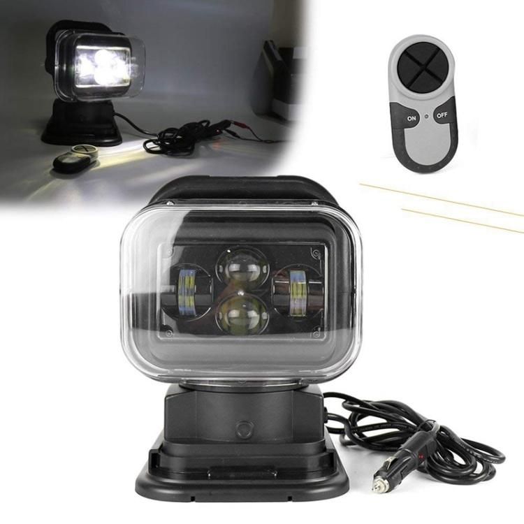 7 Inch Wireless 60W LED Work Search Light for Boat SUV off Road Trucks Remote Control Spot Light Marine Searchlight