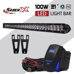 21 Inch 100W Single Row LED Light Bar with Bumper Mounting Brackets for 2003-2017 Dodge RAM 3500 2500 4WD/2WD