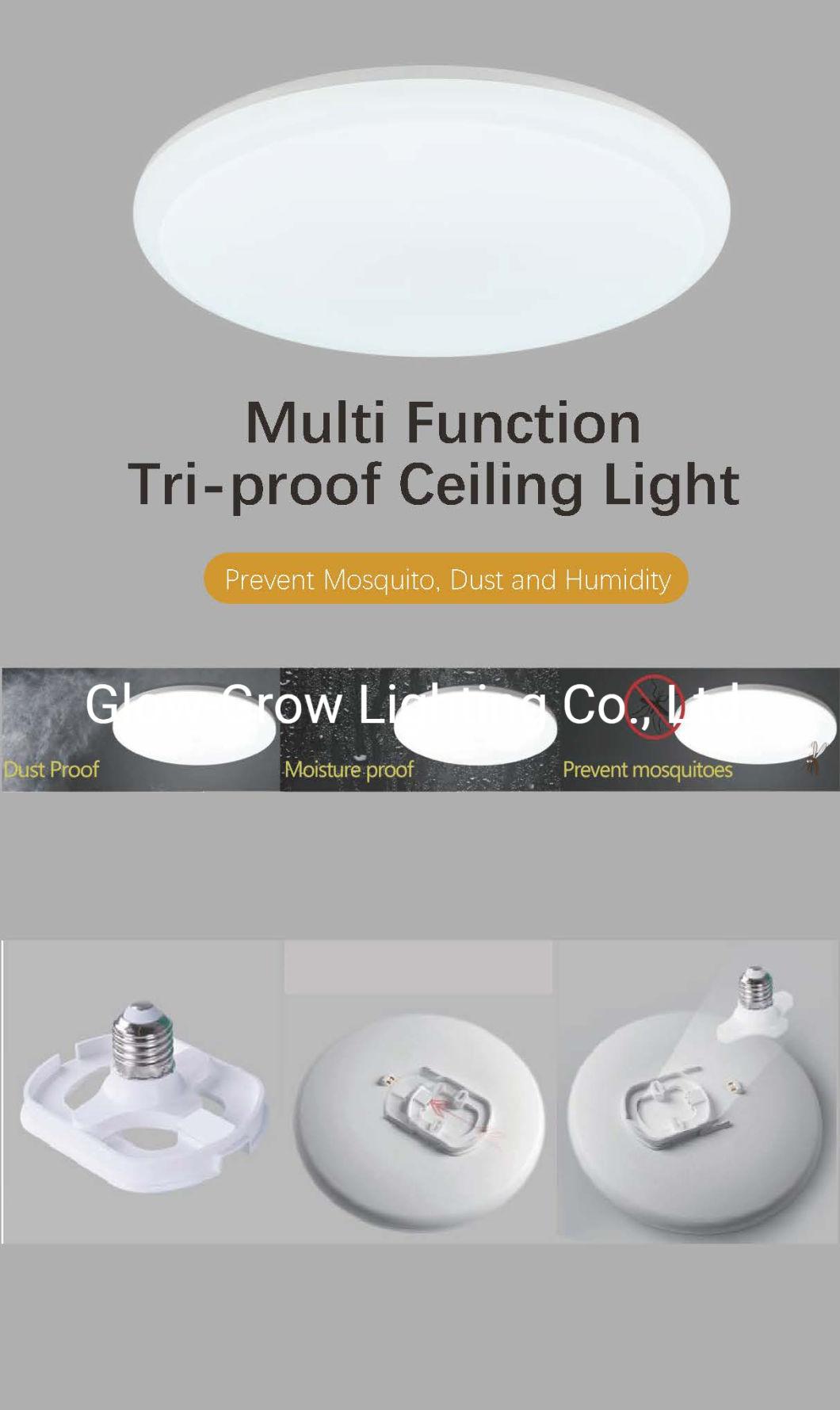 Tri-Proof Waterproof Dustproof Anti-Corrosion IP6 Wall Light LED Ceiling Light for Courtyard Bedroom Kitchen Downstair Home Decoration