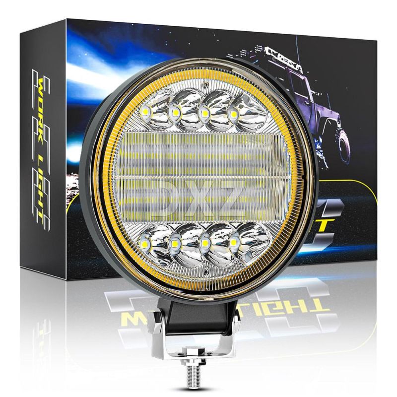 Dxz 4" Inch 24LED 72W Flood+Spot with DRL Angel Eye Light Pod off Road Fog Driving Bar Roof Bumper for Car SUV Truck Auto Light