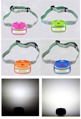 COB LED Head Lamp Work Light Headlamp Flashlight 3AAA Headlight