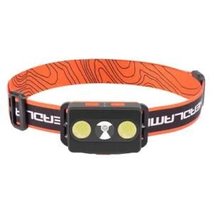 Xpg+2*COB LED Headlight USB Rechargeable Strong Light Headlight with Hook Magnet Waist Light Running Sensor Headlight