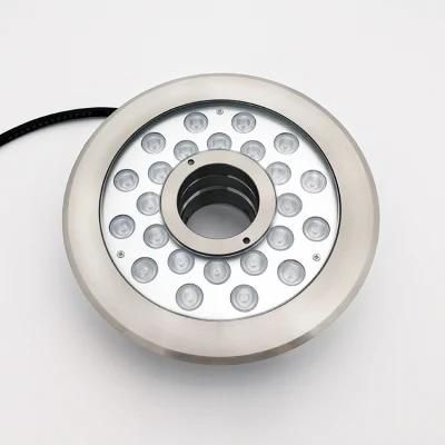 Diameter 260mm 24V IP68 RGB 24W LED Fountain Ring Light