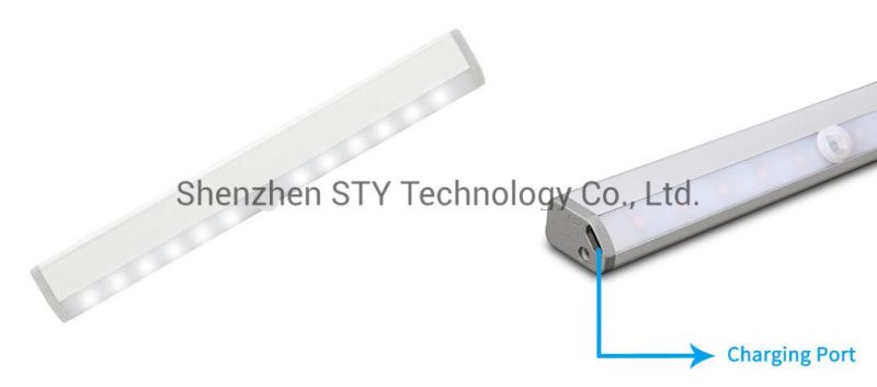 12 Led′s Lithium Battery PIR Motion Sensor LED Under Wardrobe/Cabinet/Counter Lighting