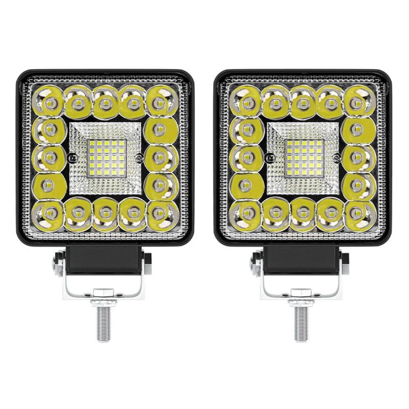 Dxz 4inch LED 12V-24V 41LED Square Fog Light Car LED Work Light Accessories for Car Trucks Boats Tractors 4X4 SUV Spotlight