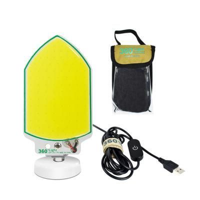 LED USB Interface Panel Light Dimmable COB Double Color Bulb Tent Light off Road Cars Repair Magnetic Base Work Light