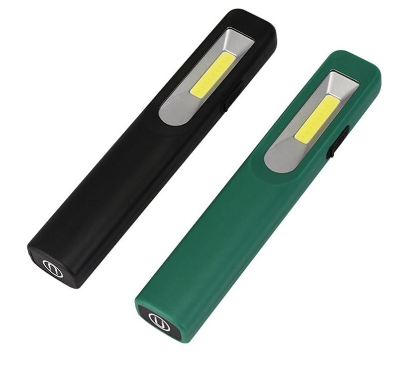 Wholesale Hot Sale Portable 3W COB Pen Shape Slim Working Inspection Lamp Magnetic Clip Handheld Work Spotlight Rechargeable LED Work Light