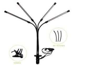 Red Blue LED Grow Lights for Indoor Plant 24W Dual Head Timing Garden Lights Plant Growing Light