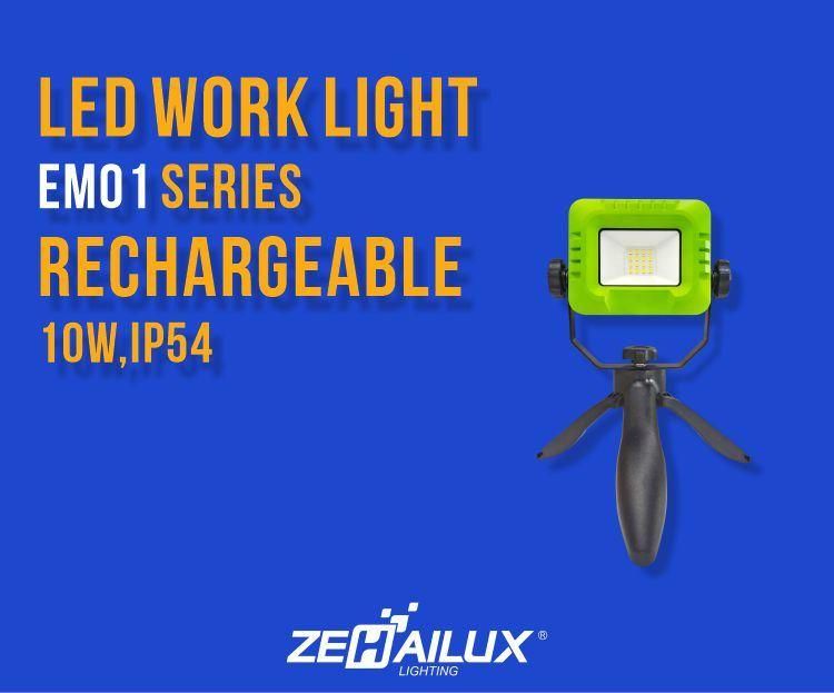 10W LED Work Light Rechargeable Floodlight Waterproof Work Lights Emergency Light