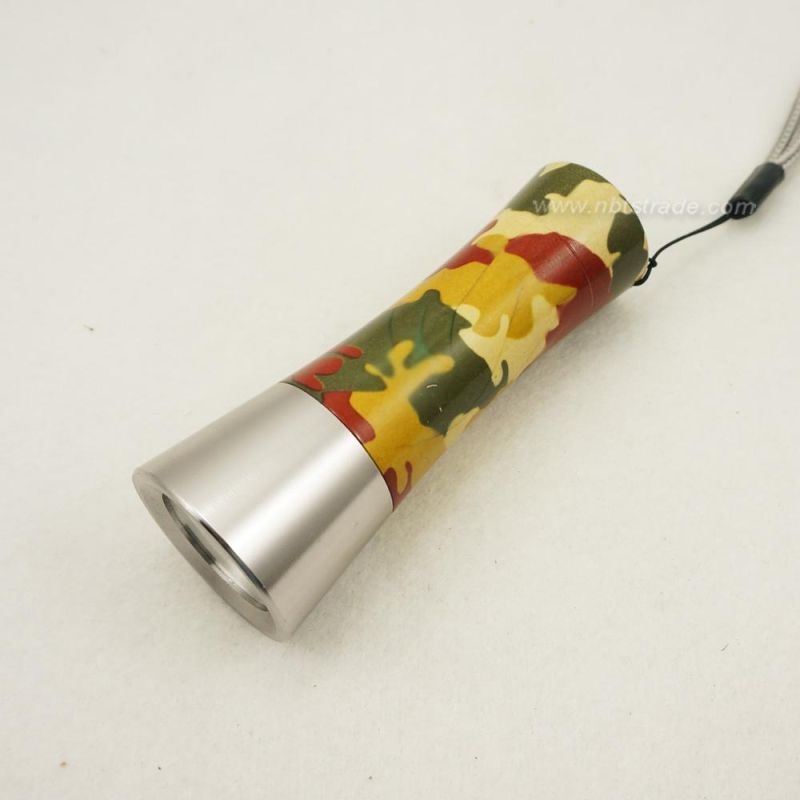 Camouflage Painting COB LED Flashlight Small Torch