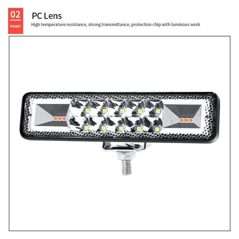 Dxz 6inch 16LED Flash Strobe 48W Daytime Running Lights for Modified Cars