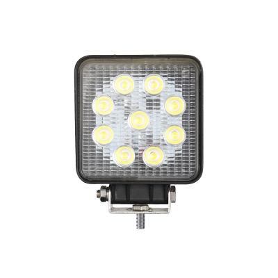 Hot Sale Epistar 4inch 27W Square Spot/Flood LED Work Light for Offroad Forklift Marine Mining