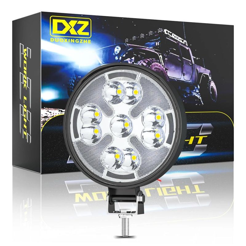 Dxz Flash LED Work Light 3inch Mini 21SMD Ultra Bright Spot+DRL Round Light for Vehicle/Motorcycle/Truck/Car/ATV