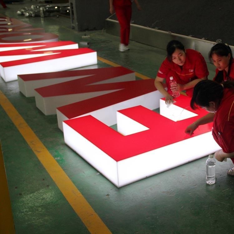 Store Front Logo Advertising Display Back Lit Channel Letter Sign