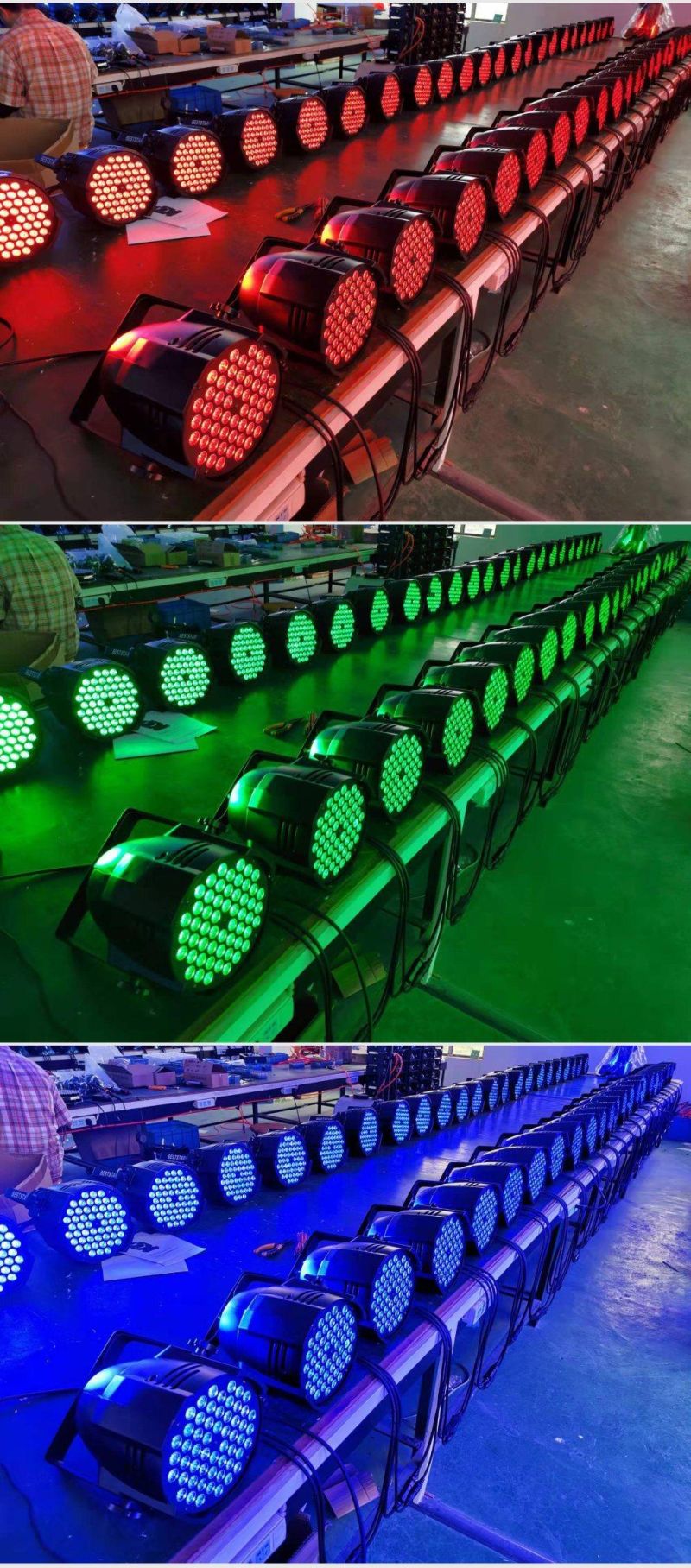 54PCS 3W LED Stage Backdrop LED Star Curtain PAR Light Stage Lighting for Disco DJ