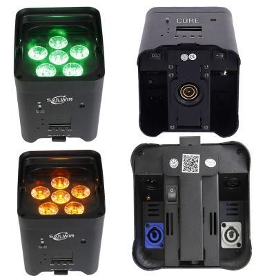 Spain Stock 6X18W Rgbaw+UV Battery Powered WiFi LED Uplight Stage PAR Light