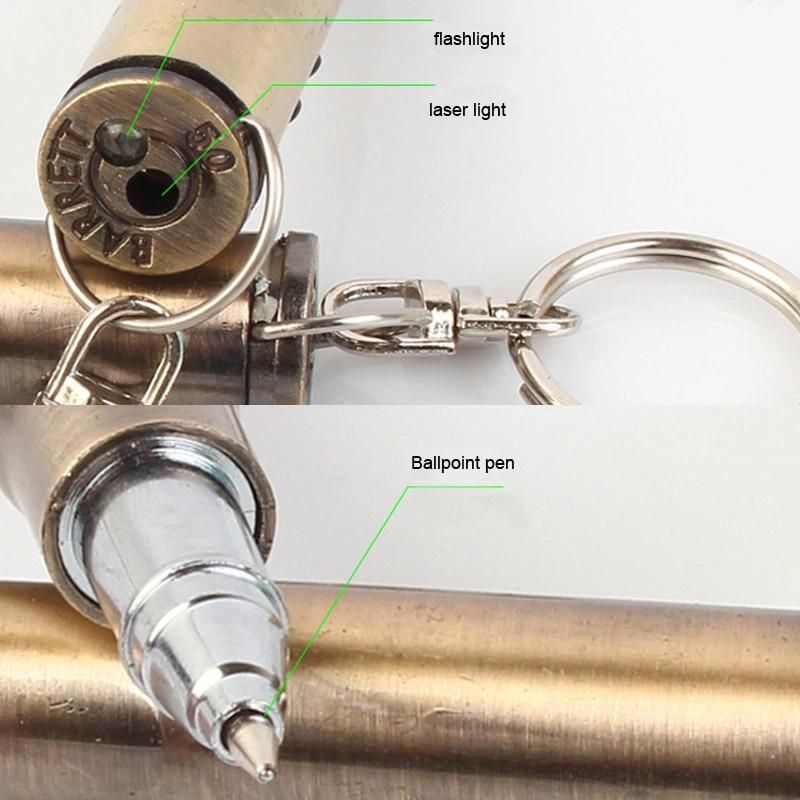 Multi-Function Hammer Ballpoint Pen Flashlight with Keychain