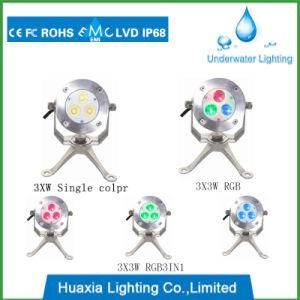 9W Underwater LED Pool Light with Stainless Steel Tripod