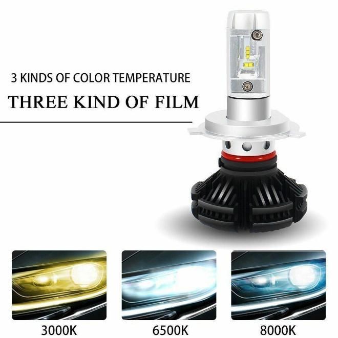 Luces LED H1 H3 H4 H7 H11 880 9005 50W High Power LED Headlight 6000lm Bombillos X3 Series Auto Lamps