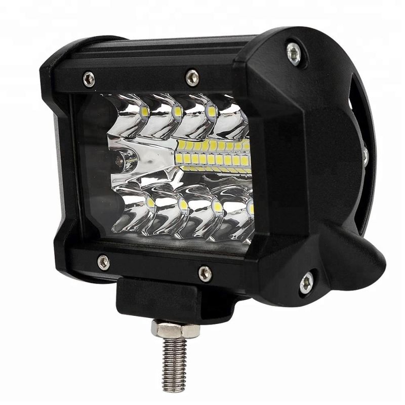 4 Inch Square 60W LED Working Lamp Bar off Road Car 4WD Truck Tractor Boat Trailer 4X4 SUV ATV 12V Spot LED Work Light